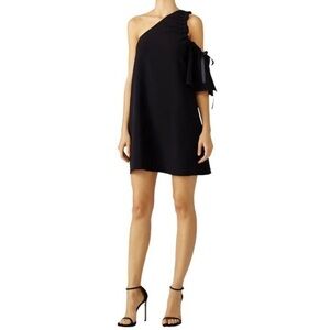 Cinq a Sept Gemini One Shoulder Little Black Dress Size XS